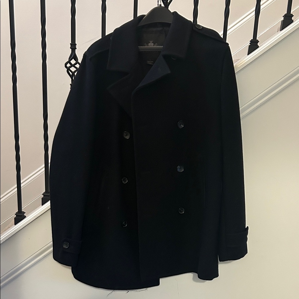 Express Men's Classic Black Peacoat